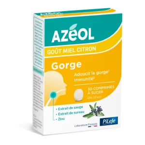 Azéol Gorge comprimés miel citron - 300
